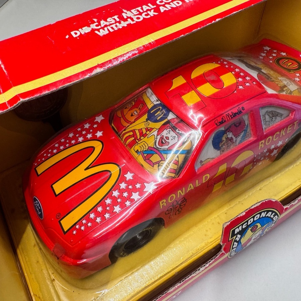 1994 McDonaldland Racing Team Ronald Rocket Die Cast Bank Car